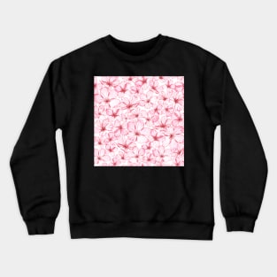 Cherry blossom flowers. Blooming Sakura. Romantic translucent watercolor flowers print Crewneck Sweatshirt